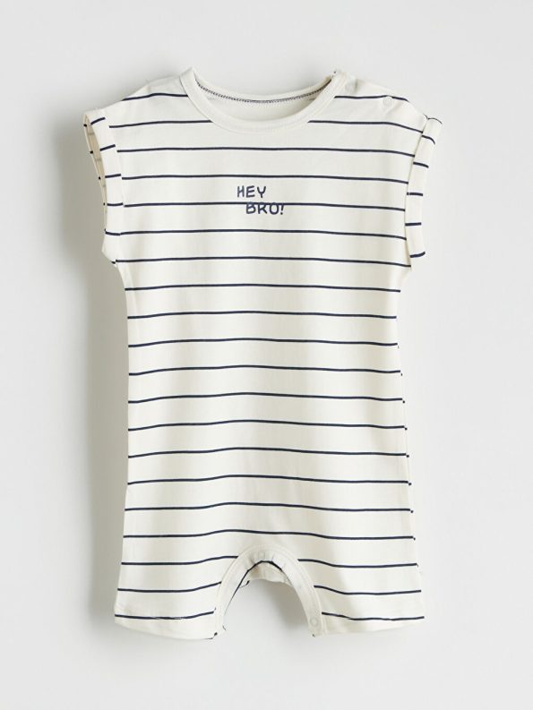 Boys' Basic Crew Neck Baby Romper
