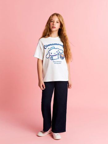 LCW Kids Cream Cinnamoroll Printed Girls T-Shirt