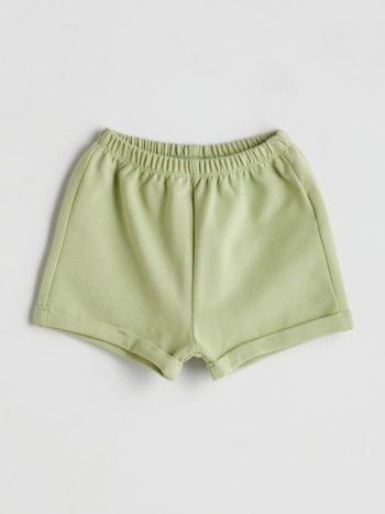 LCW Baby Beige Elastic Waist Shorts for Boys (Set of 2)