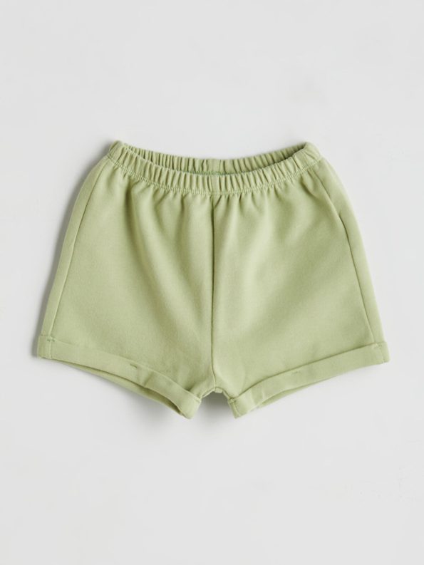LCW Baby Beige Elastic Waist Shorts for Boys (Set of 2)