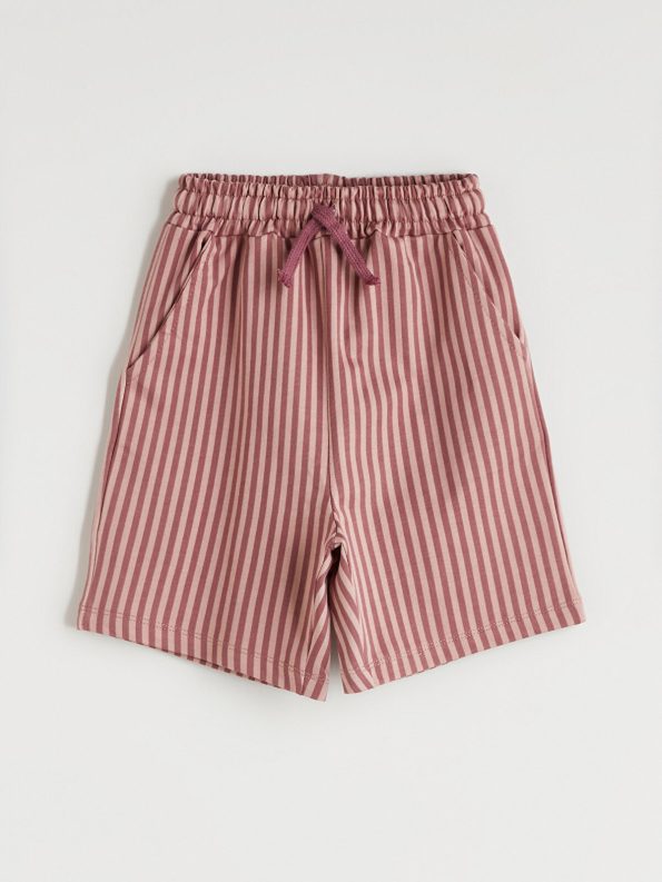 LCW Kids Purple Elastic Waist Striped Boy's Shorts