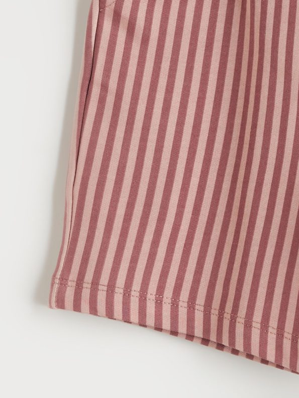 LCW Kids Purple Elastic Waist Striped Boy's Shorts