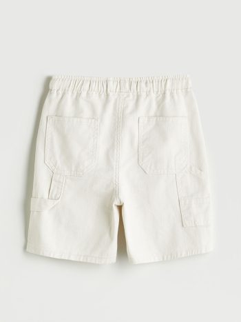 LCW Kids Beige Basic Elastic Waist Drawstring Shorts