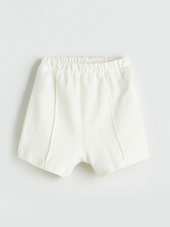 LCW Baby Brown Elastic Waist Basic Baby Boy Shorts - Set of 2