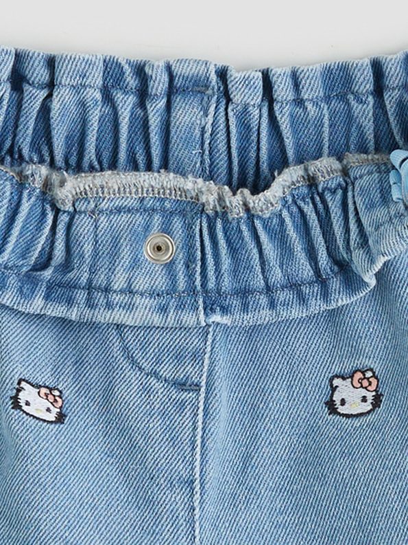 LCW Kids Blue Hello Kitty Embroidered Girls Shorts