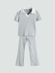 Square Neckline Girls' Jumpsuit