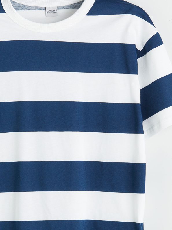 LCW Kids Indigo Striped Boys T-Shirt