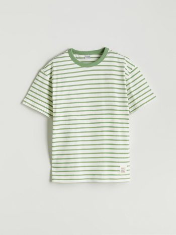 LCW Kids Green Crew Neck Boys T-Shirt