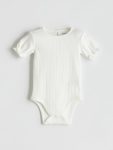 Square Neck Baby Girl Snap Bodysuit Set