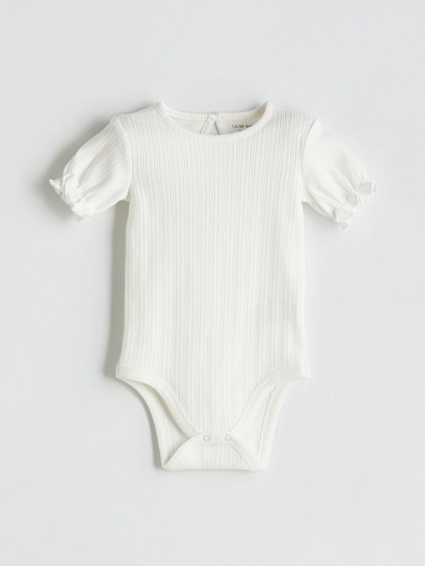 Square Neck Baby Girl Snap Bodysuit Set