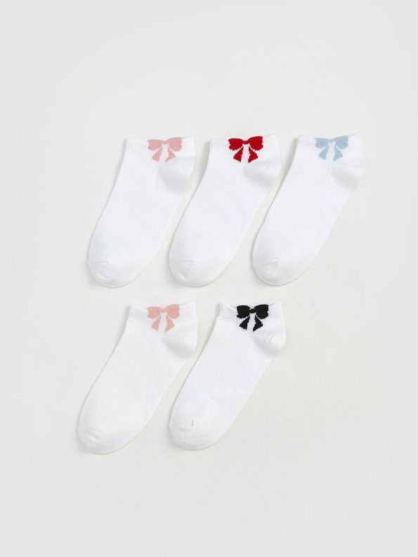 Bow Detail Girls' Knee-High Socks Set of 2