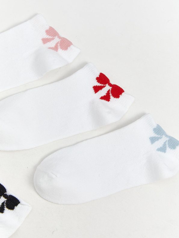 Bow Detail Girls' Knee-High Socks Set of 2