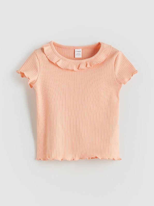 LCW Kids Coral Bike Neck Basic Girls T-Shirt
