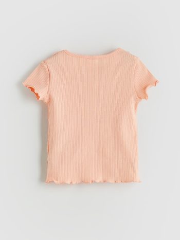 LCW Kids Coral Bike Neck Basic Girls T-Shirt