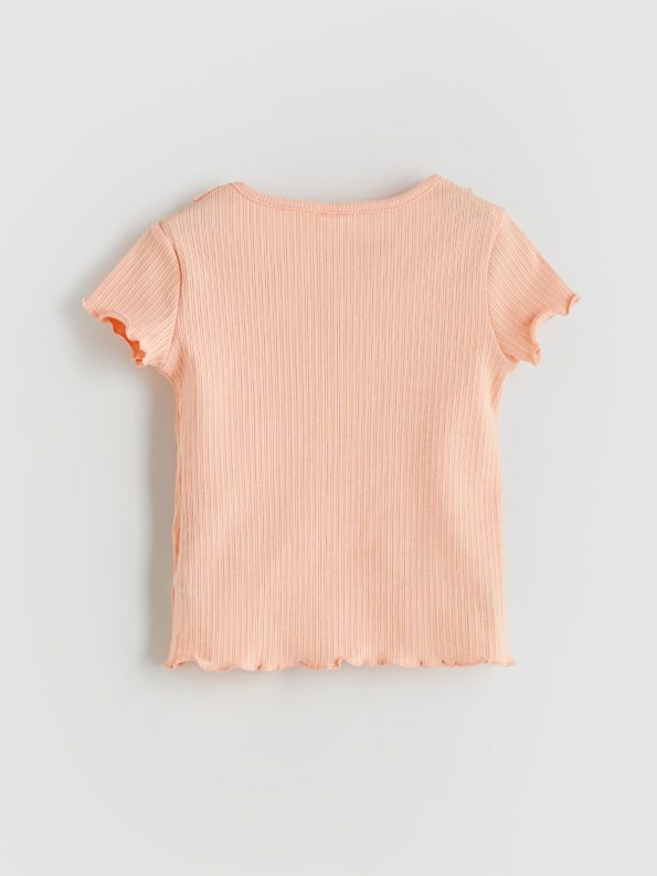 LCW Kids Coral Bike Neck Basic Girls T-Shirt