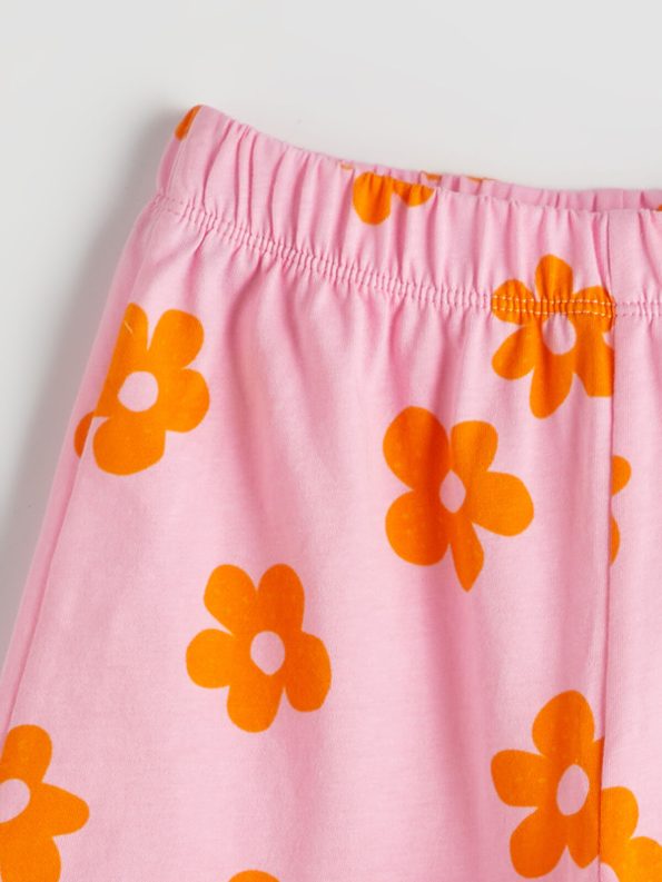 LCW Kids Pink Elastic Waist Floral Girls Shorts