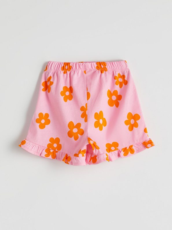 LCW Kids Pink Elastic Waist Floral Girls Shorts