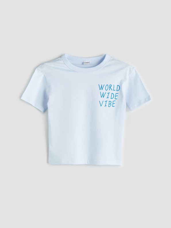 LCW Kids Blue Crew Neck Boys T-Shirt Set