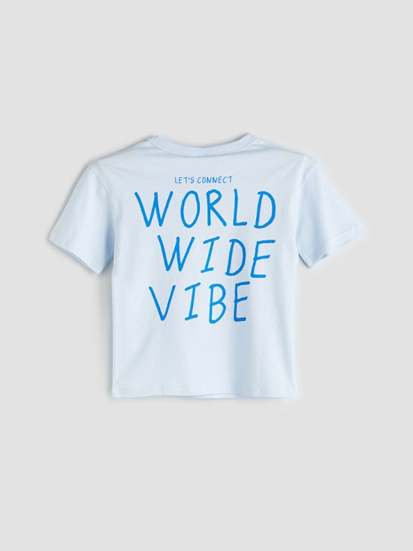 LCW Kids Blue Crew Neck Boys T-Shirt Set
