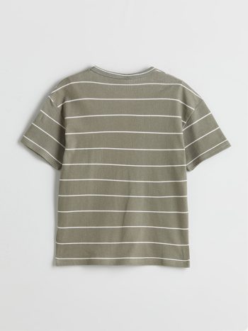 LCW Kids Green Crew Neck T-Shirt for Boys