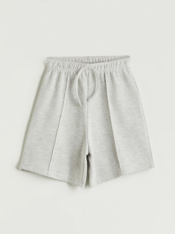 LCW Kids Gray Elastic Waist Girls' Shorts