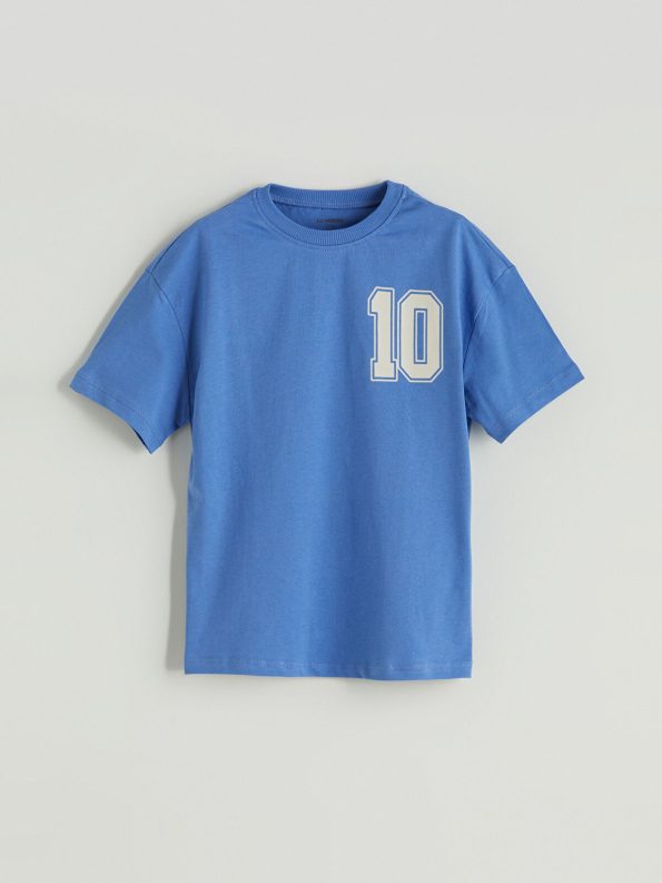 LCW Kids Blue Printed Boys T-Shirt and Shorts Set