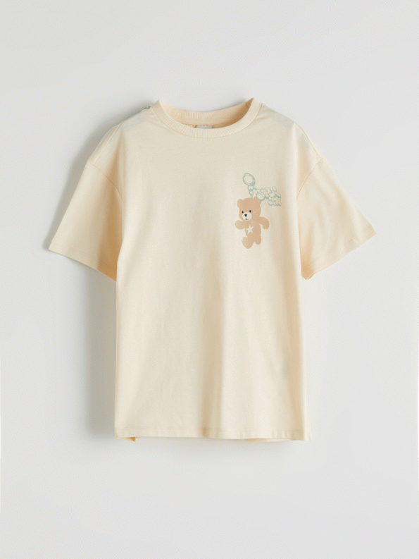 LCW Kids Yellow Crew Neck T-Shirt for Girls