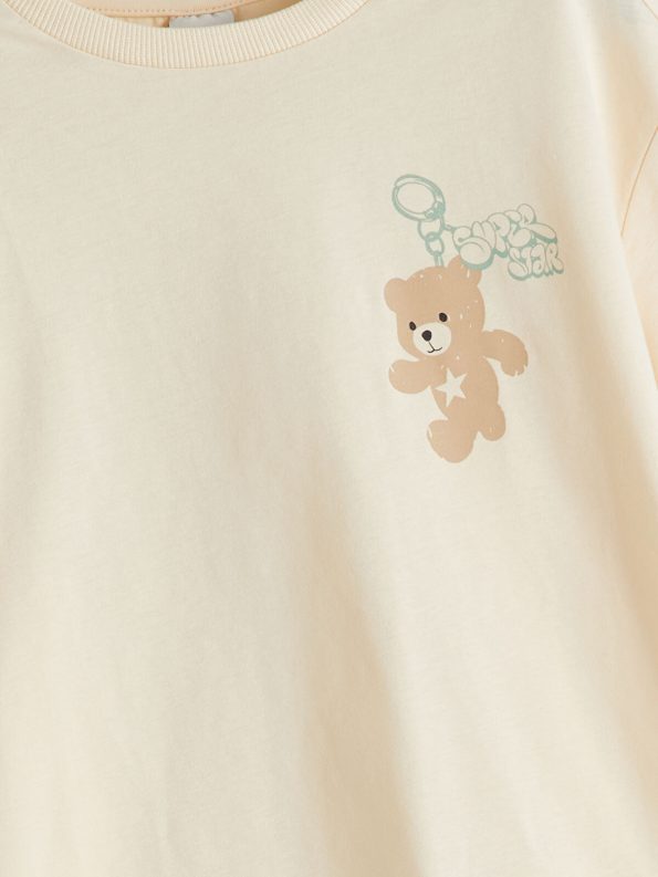 LCW Kids Yellow Crew Neck T-Shirt for Girls