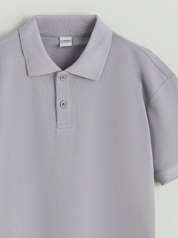 LCW Kids Lilac Polo Collar Boys' T-Shirt