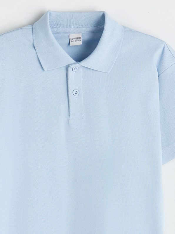 LCW Kids Blue Polo Collar Boys' T-Shirt