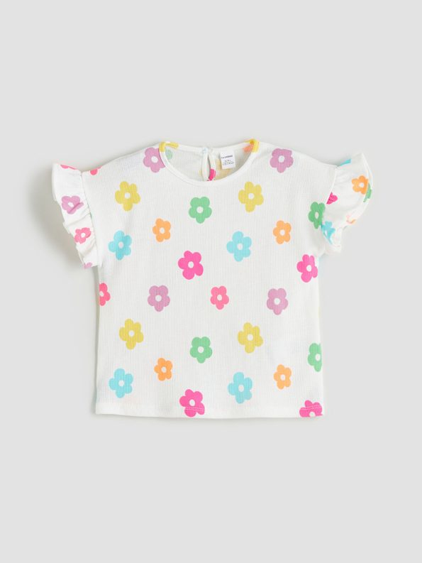 LCW Kids Floral Blouse and Shorts Set for Girls
