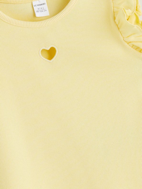 LCW Kids Yellow Embroidered Girls Blouse