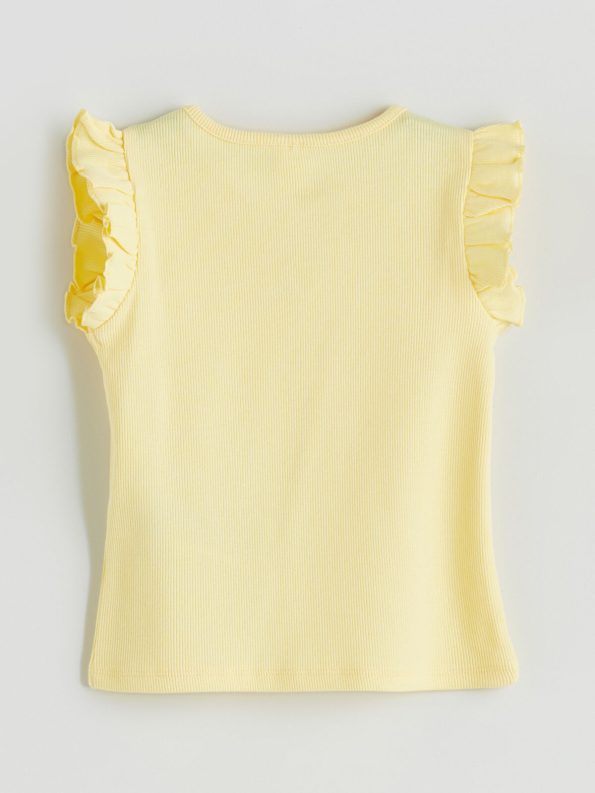 LCW Kids Yellow Embroidered Girls Blouse