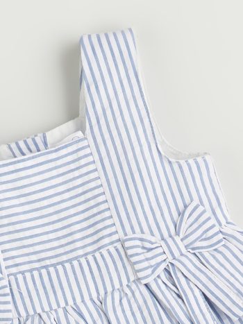 LCW Baby Blue Ribbon Detail Dress for Girls