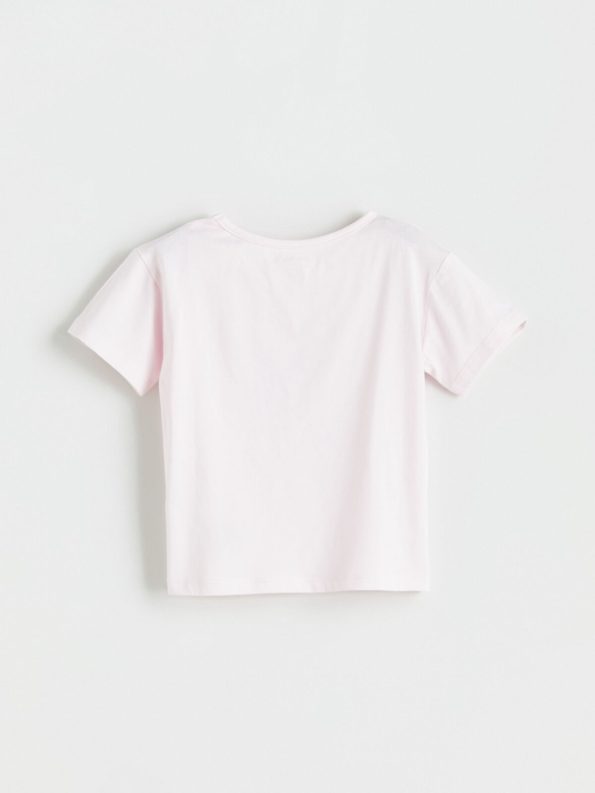 LCW Baby Pink Printed T-Shirt and Shorts Set for Girls