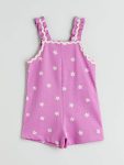 Girls' Square Neck Pinafore Dress