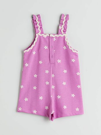 Girls' Square Neck Pinafore Dress