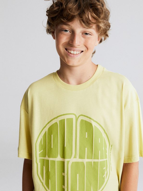 LCW Kids Green Crew Neck Boys T-Shirt