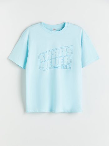 LCW Kids Turquoise Crew Neck Boys T-Shirt