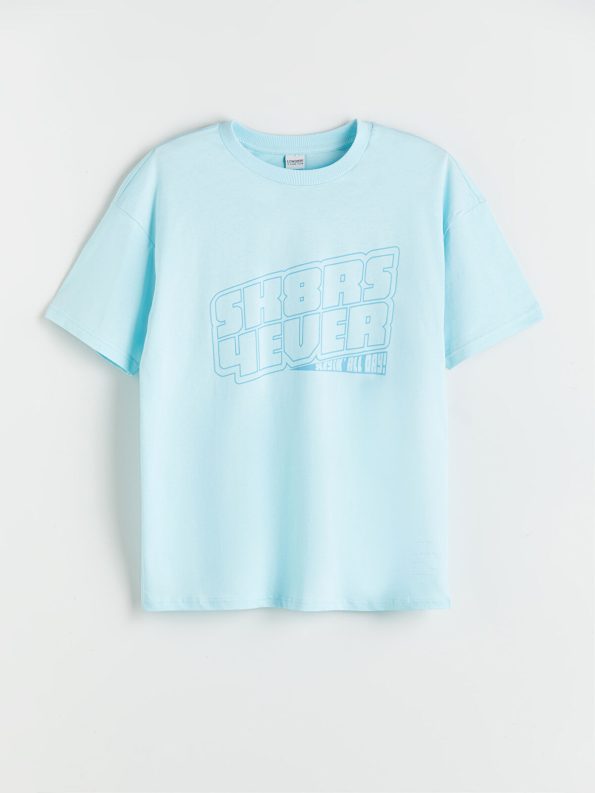 LCW Kids Turquoise Crew Neck Boys T-Shirt