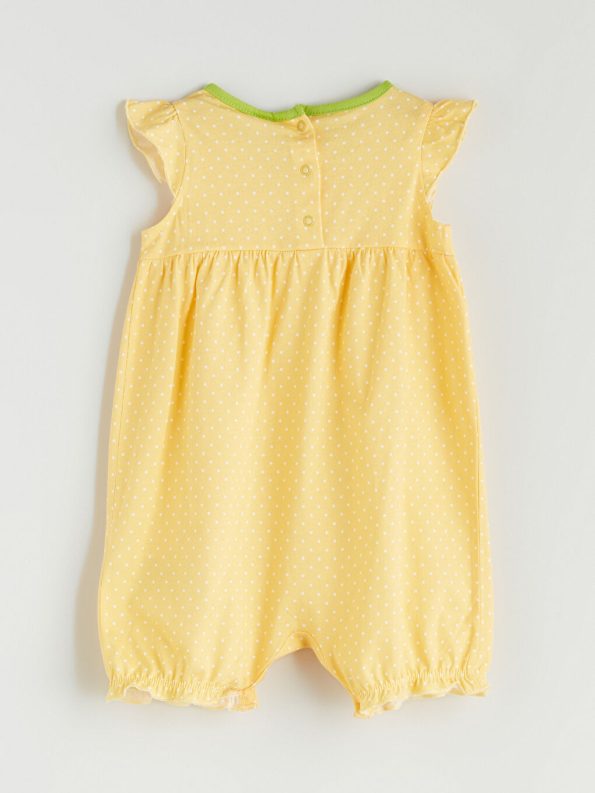 Embroidered Baby Girl Cotton Jumpsuit