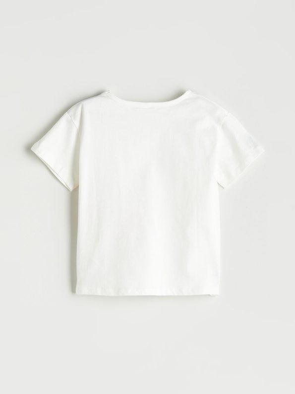 LCW Baby Off-White Strawberry Print T-Shirt and Shorts Set