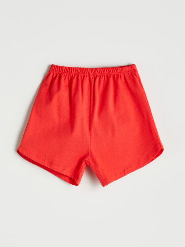 LCW Baby Off-White Strawberry Print T-Shirt and Shorts Set