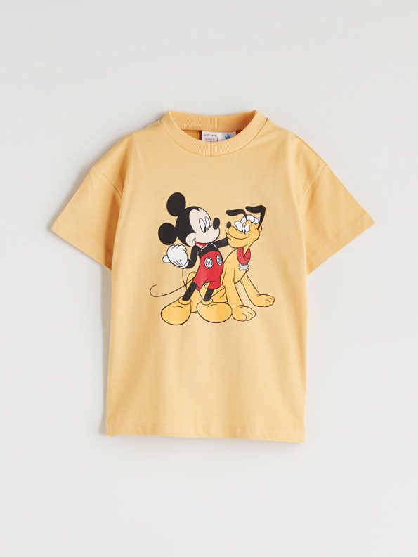 LCW Baby Mickey Mouse Printed Boys' T-Shirt and Shorts Set