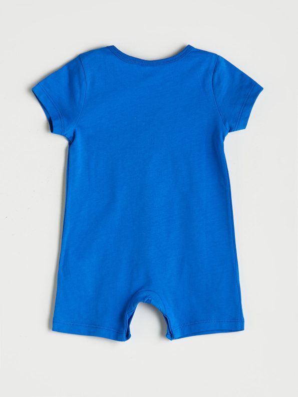 LCW Baby Navy Printed Cotton Romper