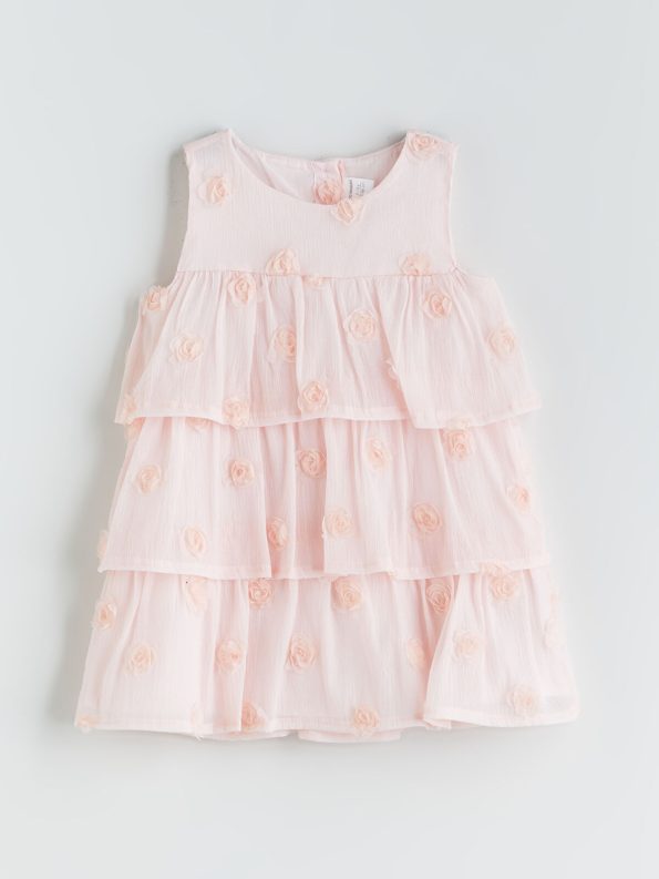LCW Kids Pink Ruffled Dress for Girls
