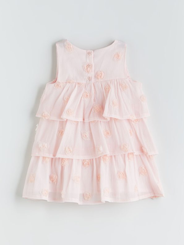 LCW Kids Pink Ruffled Dress for Girls