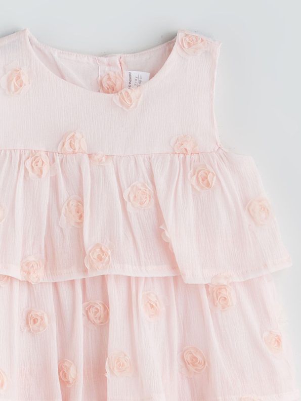 LCW Kids Pink Ruffled Dress for Girls