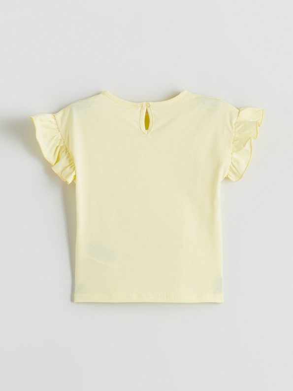 LCW Kids Yellow Floral Print T-Shirt Set for Girls
