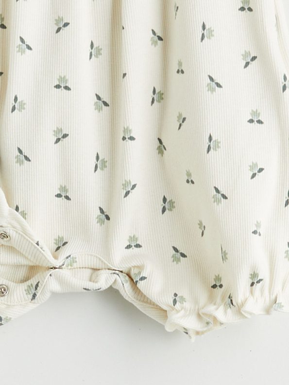 Square Neck Baby Girl Cotton Romper